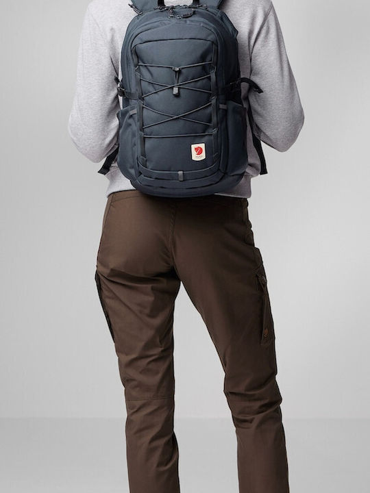 Fjallraven Skule 20 School Bag Backpack Junior High-High School Blue with Water Bottle Holder 20Liters