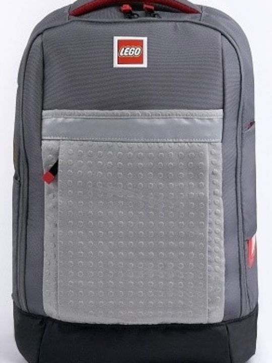 LEGO Thomsen Σχολική Τσάντα Πλάτης Δημοτικού Γκρι με Θήκη για Παγούρι 18lt