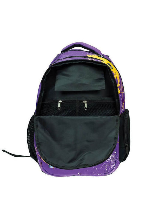 Back Me Up School Bag Backpack Elementary, Elementary Purple with Water Bottle Holder 30Liters
