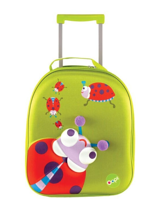 Oops Easy Ladybug Ученическа Раница Куфар Детска Градина Зелена 28 x 18 x 36см