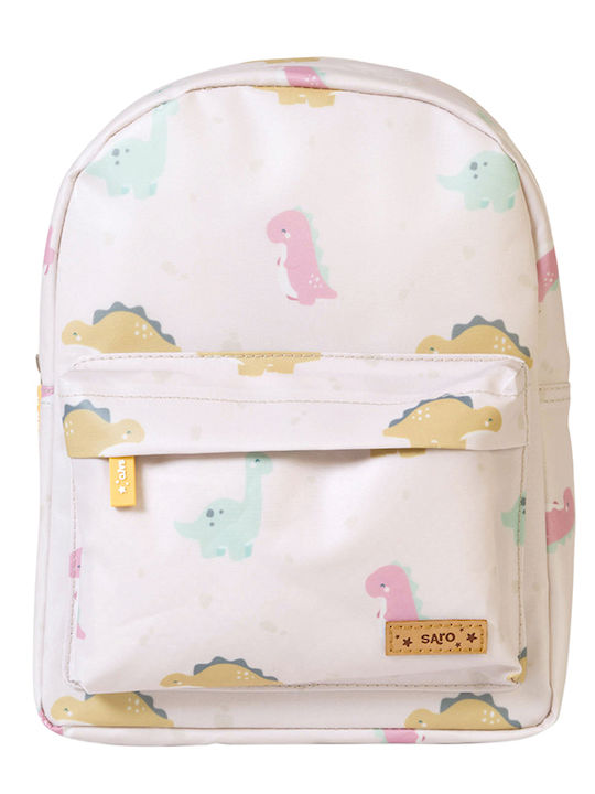 Saro Happy Dinos Schulranzen Rucksack Kindergarten Beige