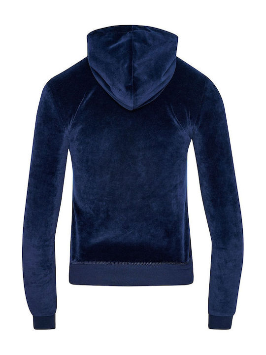 SugarFree Girls Hooded Sweatshirt with Zipper Blue