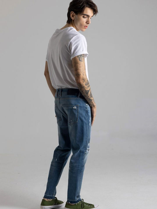 Herren Jeanshose Elastisch Blau