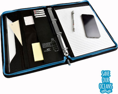 Monolith Clipboard with 4 Rings Conference for Paper A4 Blue 1pcs