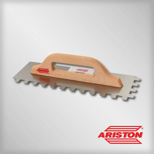 Ariston Tile Spatula Inox Serrated 380x130mm with Wooden Handle K10272