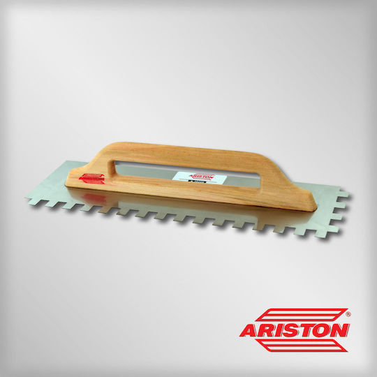 Ariston Tile Spatula Inox Serrated 480x130mm with Wooden Handle K10274