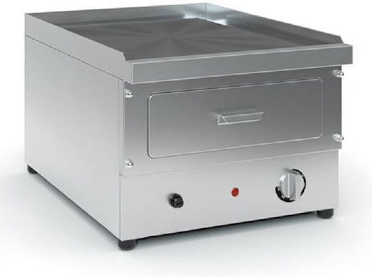 TzeTHan Electric Commercial Flat Top Griddle Cast Iron 39x52x30cm 3.2kW with Ribbed Grill Plate Tx3.5