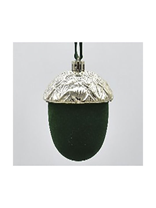 Hanging Acorn Plastic Green 6x10cm