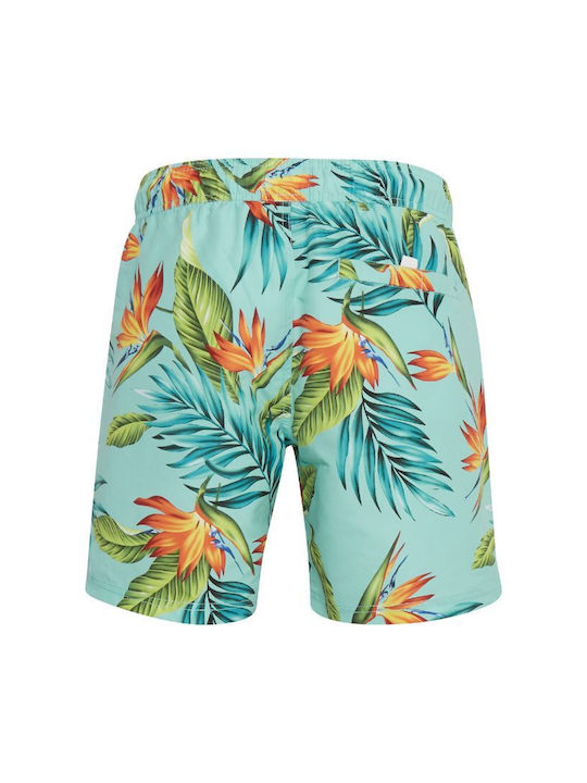 Blend Men's Swimwear Shorts Light Blue with Patterns