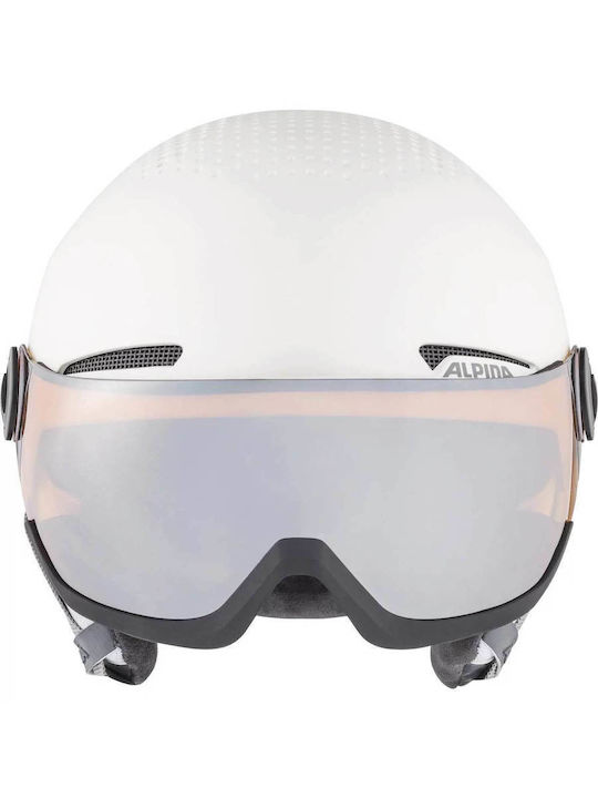 Alpina Arber Visor Q-lite Κράνος για Σκι & Snowboard σε Λευκό Χρώμα Alpina Arber Visor Q-lite Κράνος για Σκι & Snowboard σε Λευκό Χρώμα