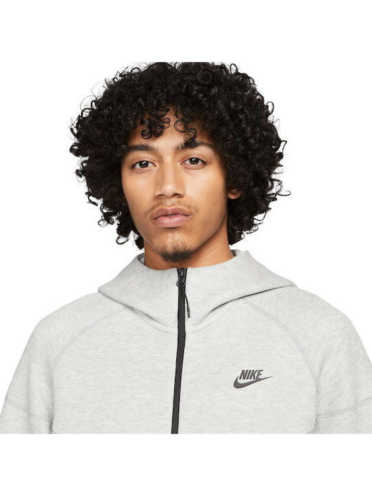 Tech Fleece Windrunner Dri-Fit Ζακέτα με Κουκούλα Γκρι