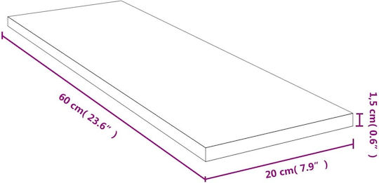 Ράφι Μπαμπού 60x20x1.5εκ.