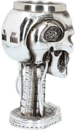 Nemesis Now Glas Bier, μπίρας aus Metall in Silber Farbe