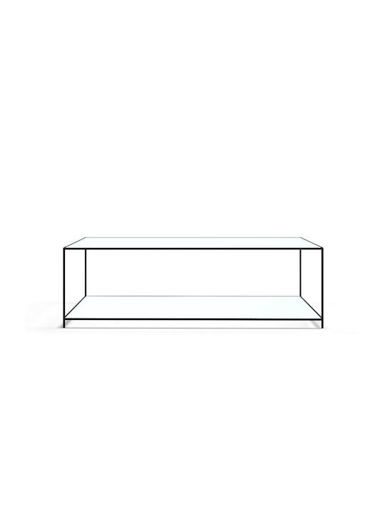 Quadratisches Zentral Kaffeetisch Glas Transparent M100xL100xH33cm
