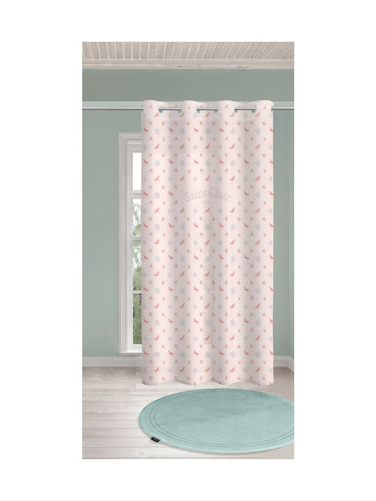 Saint Clair Perdea pentru Copii Rosie cu Capsatoare Pinky V2 1752030120007 160x240buc