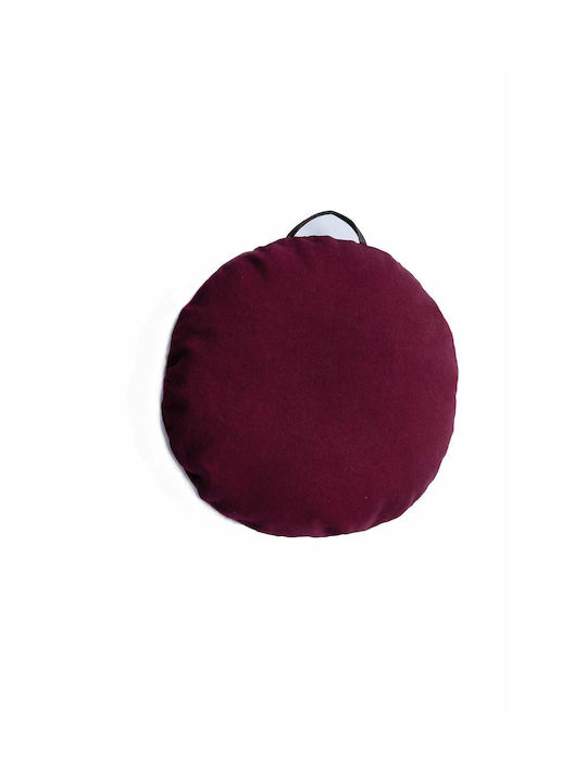 Palamaiki Floor Pillow Sol from 100% Cotton Bordeaux 60x60cm.