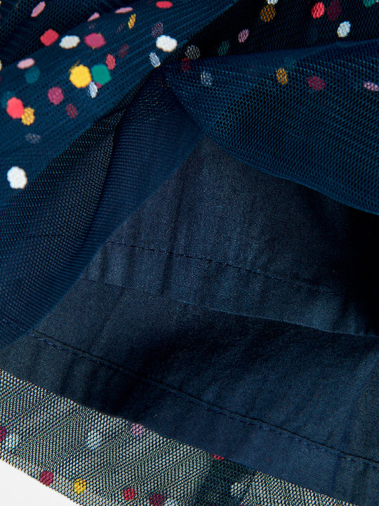 Kinder Tutu Rock aus Tüll Polka Dot Blau