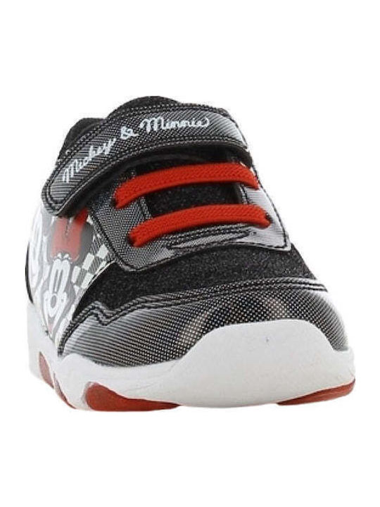 Mickey Mouse Kids Sneakers Anatomic with Scratch & Lights Black