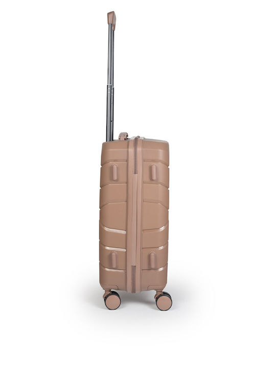Cardinal Elusive Cabin Hard Pink Gold Suitcase With 4 Wheels Height 48cm
