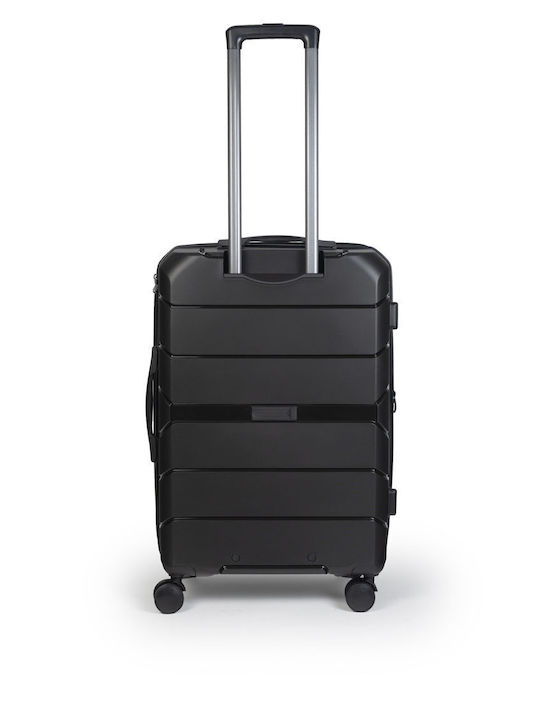 Cardinal Elusive Hard Black Suitcases Max Height 69cm With 4 Wheels Set 3pcs