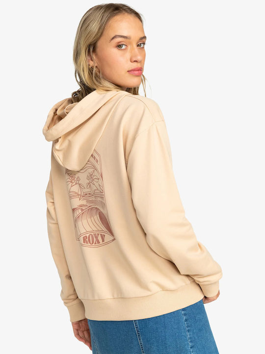 Roxy Afternoon Hike Women's Hooded Sweatshirt Beige