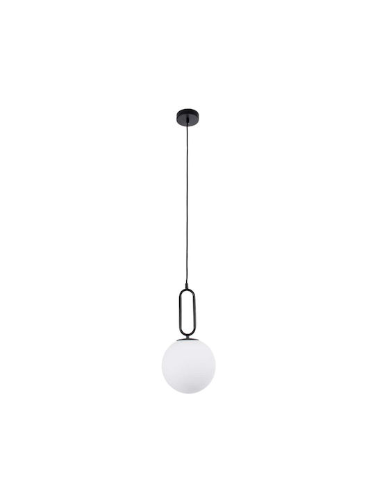 GloboStar Pendant Light Black Ball with Socket E27 20x42cm