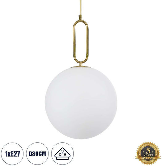 GloboStar Bellissimo Hängelampe Gold Kugel mit Fassung E27 30x52cm.