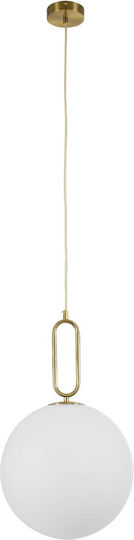 GloboStar Bellissimo Hängelampe Gold Kugel mit Fassung E27 30x52cm.