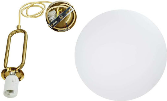 GloboStar Bellissimo Hängelampe Gold Kugel mit Fassung E27 30x52cm.