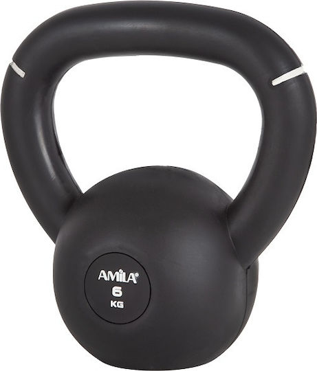 AMILA Kettlebell Rubber 16kg Black