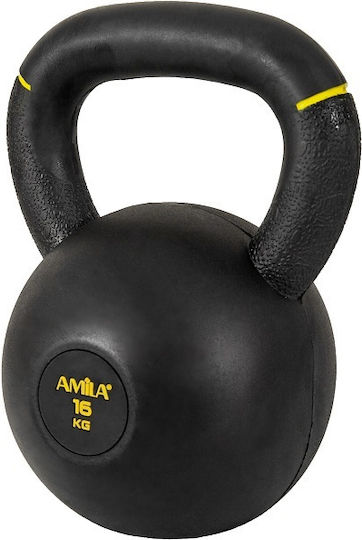 AMILA Kettlebell Rubber 8kg Black