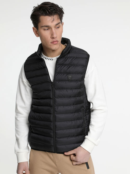 Yolofashion Men's Sleeveless Puffer Jacket Black