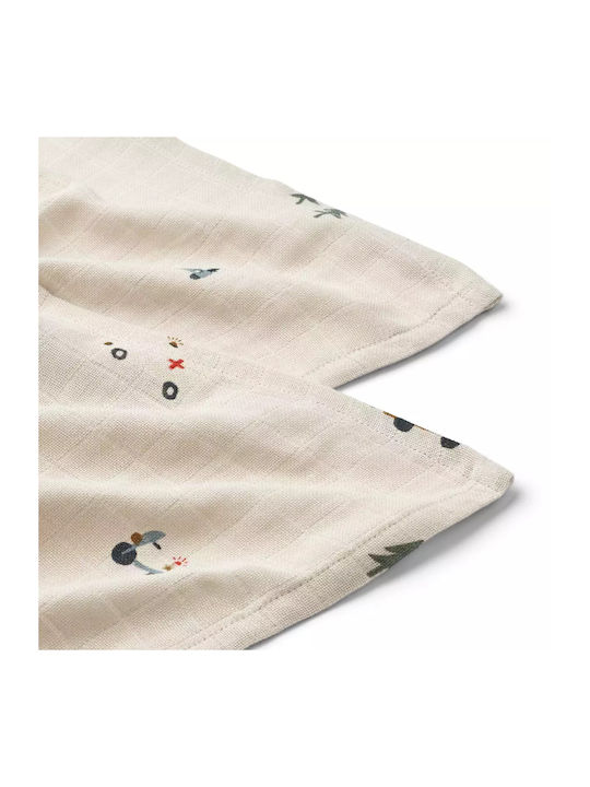 Liewood Muslin Swaddle Blanket Ecru 65x65cm 2pcs