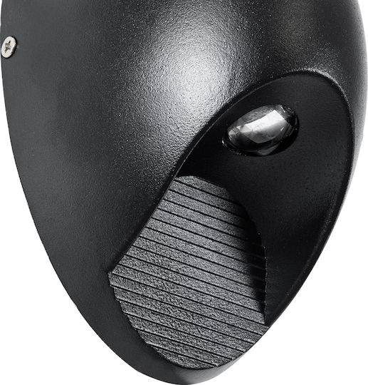 GloboStar Jeremy Επιτοίχια Εξωτερική Πλαφονιέρα LED IP65 10W με Θερμό Λευκό Φως Διπλής Δέσμης 16x10x7εκ.