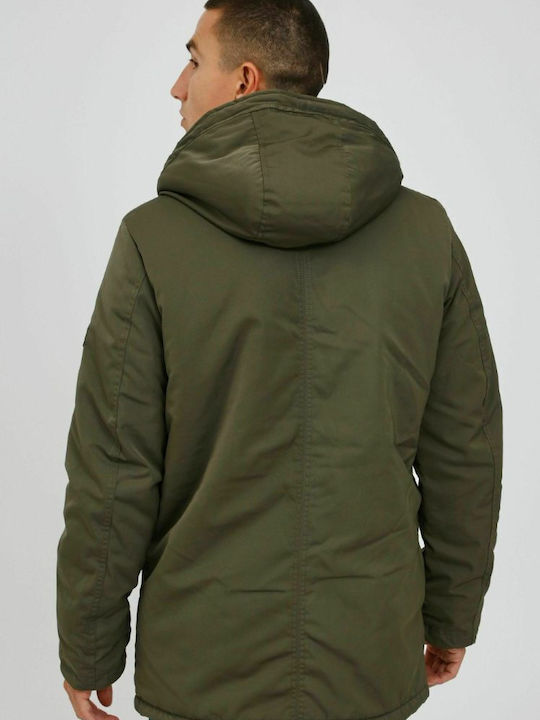 Indicode Bowen Herren Winter Jacke Parka Khaki