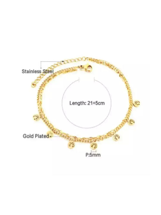 Bode Bracelet Anklet Chain made of Steel Gold Plated