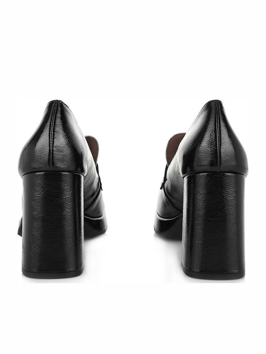 Leder Pumps Schwarz