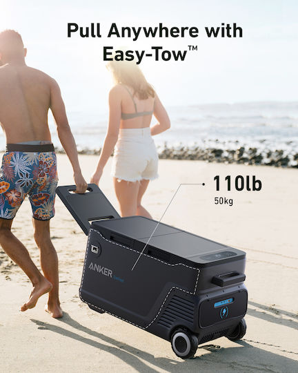 Anker EverFrost Dual-Zone Powered Cooler Portable Fridge 53L Solar Black