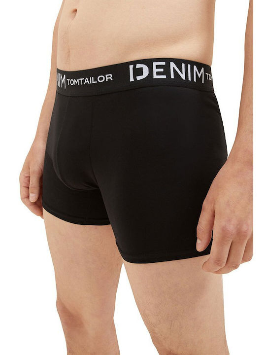 Tom Tailor Herren Boxershorts Schwarz 3Packung