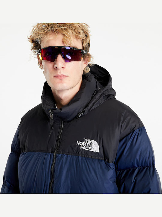 Κοντό Γυναικείο Puffer Μπουφάν για Χειμώνα Navy Μπλε