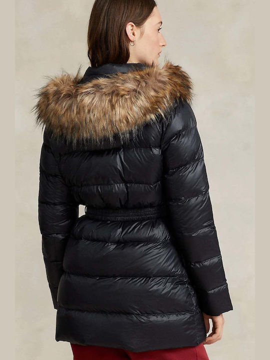 Ralph Lauren Women's Short Puffer Jacket for Spring or Autumn Black