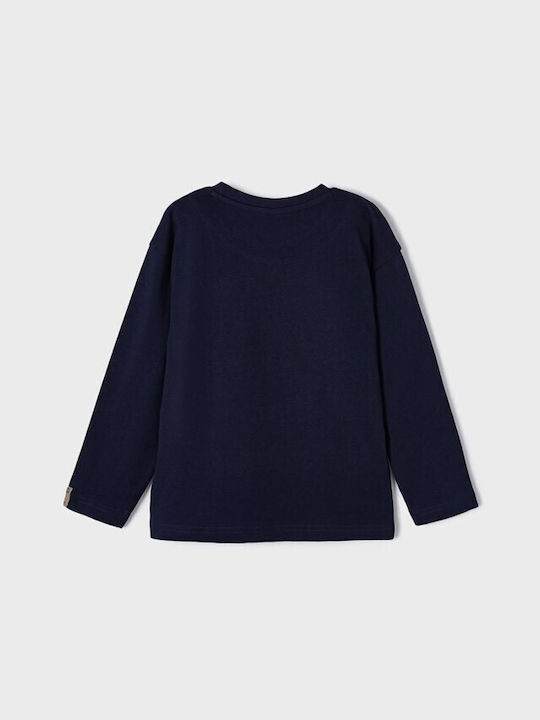 Mayoral Kids Blouse Long Sleeve Navy Blue