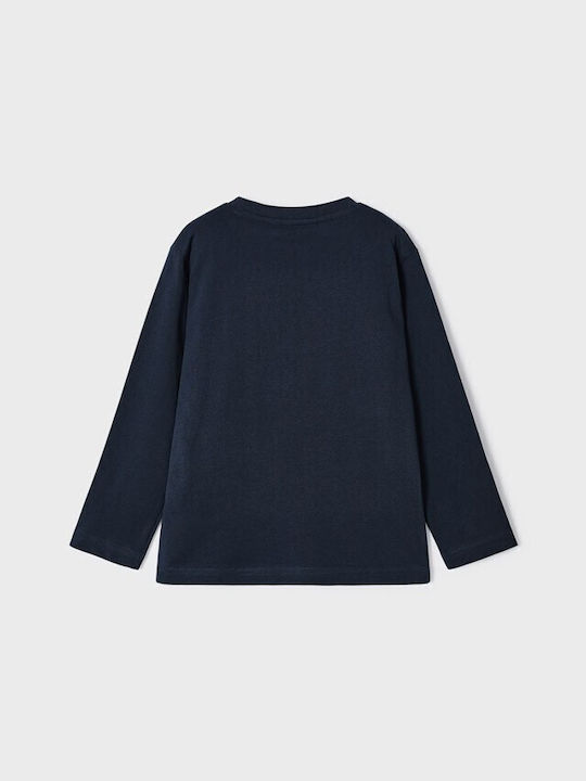 Mayoral Kids Blouse Long Sleeve Navy Blue