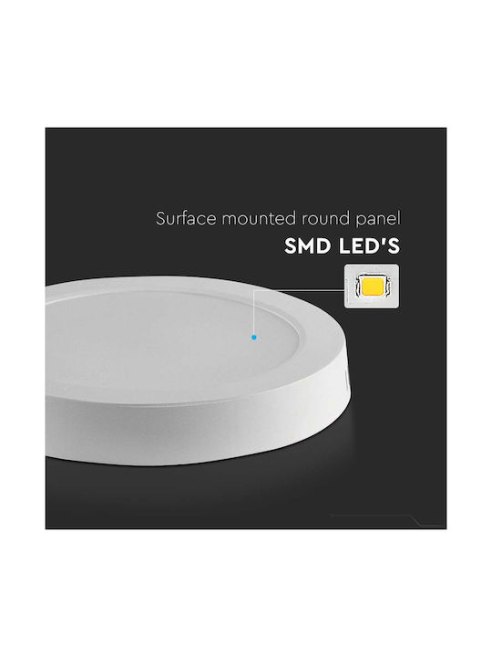 V-TAC Rund Draußen LED Panel 6W mit Warmes Weiß Licht 3000K