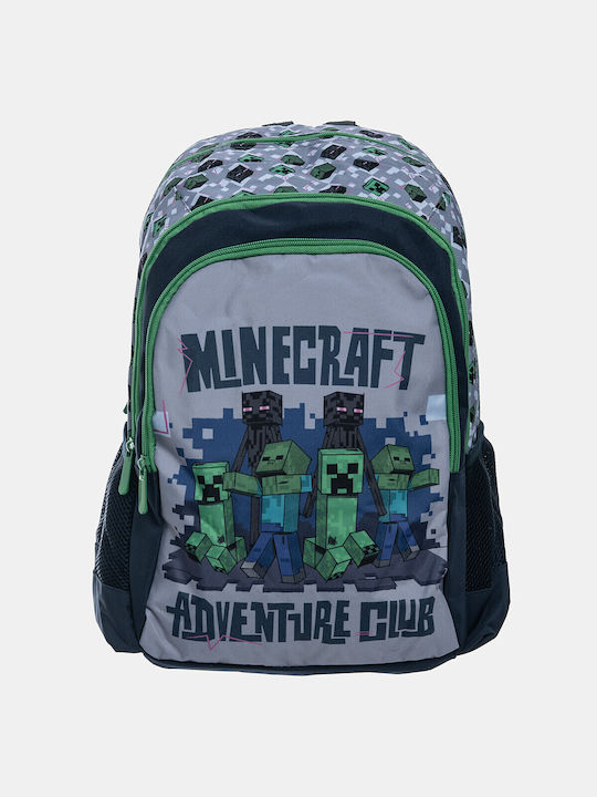 Graffiti Adventure Club Ученическа Раница за Основно Сиво с Джоб за Бутилка 27 Литра