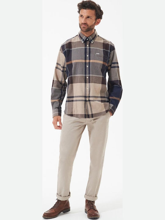 Bearpark Long-sleeved Cotton Shirt Checked Brown