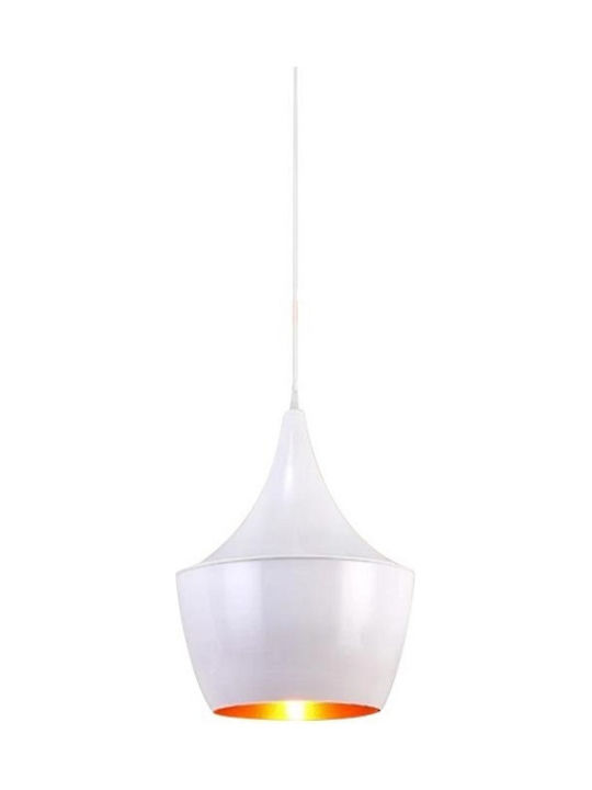 Geyer Pendant Light White with Socket E27 17x36cm