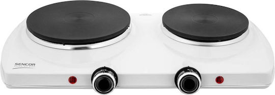 Sencor SCP 2253WH Enamel Countertop Double Burner White