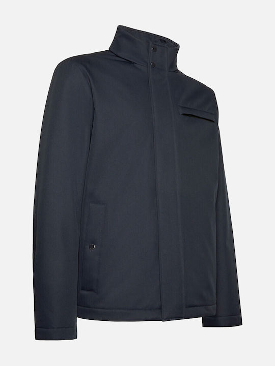 M Vincit Winter Jacket Windproof Navy Blue