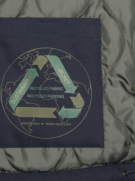 M Vincit Winter Jacket Windproof Navy Blue